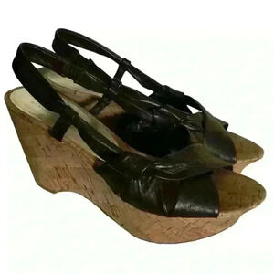 GUESS Mocha Wedge Slingback Shoes